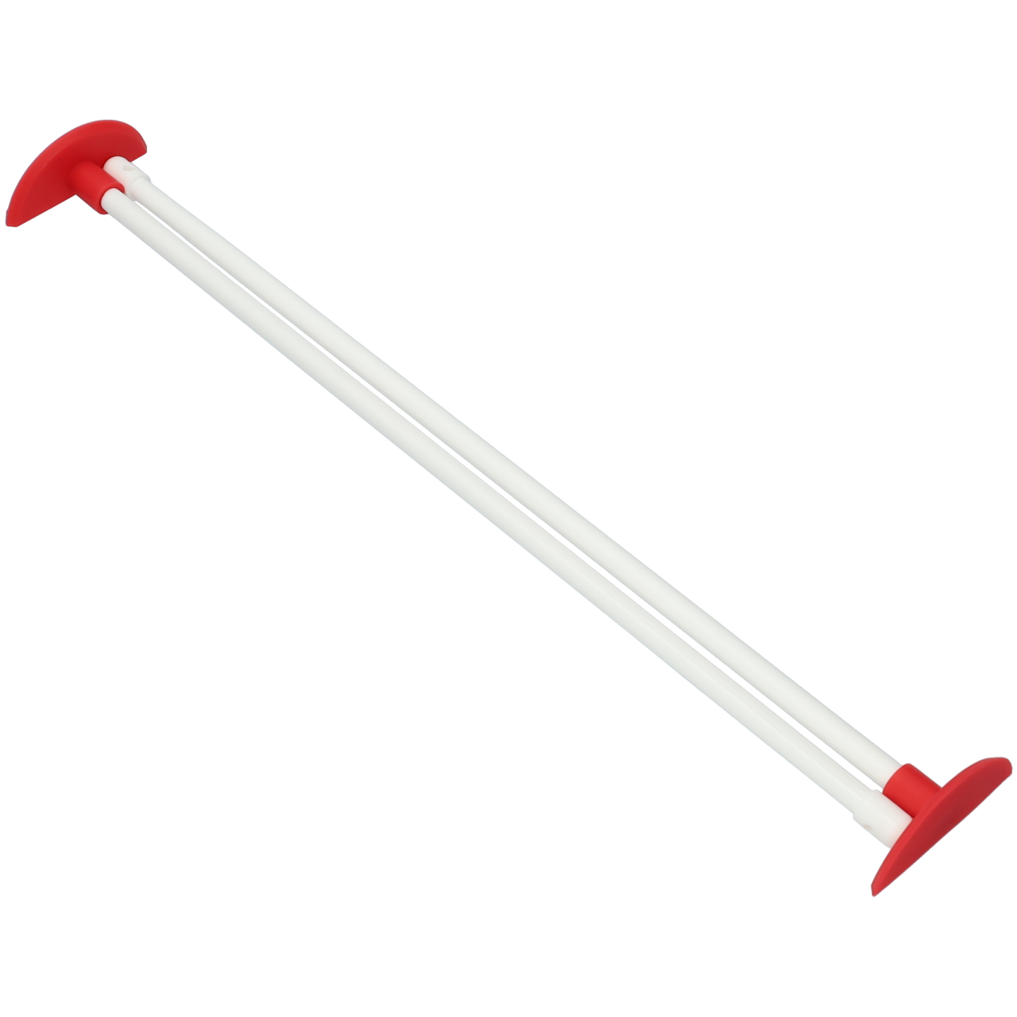 Flessenlikker set (2 stuks!) - Pottenlikker van 35 x 5.5 cm Wit met rood - Vaatwasserbestendig - Spatel met ophang oog