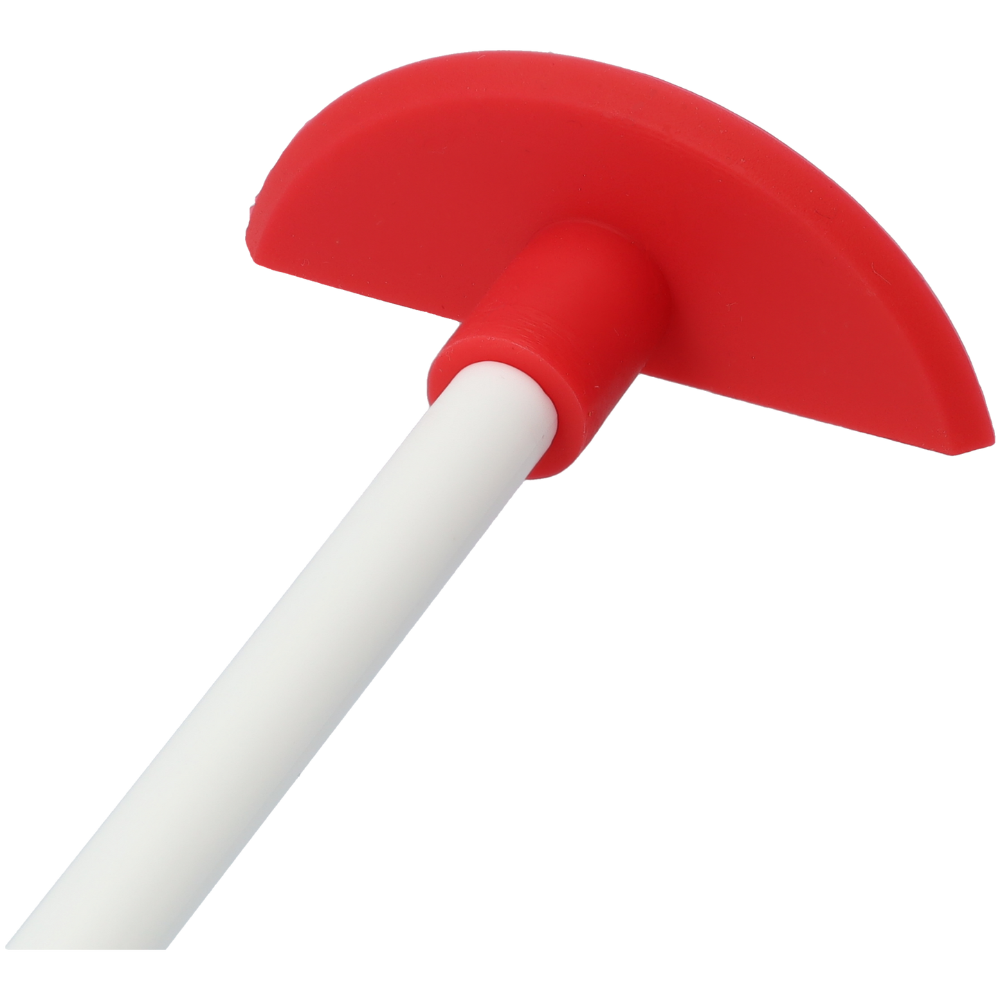 Flessenlikker set (2 stuks!) - Pottenlikker van 35 x 5.5 cm Wit met rood - Vaatwasserbestendig - Spatel met ophang oog