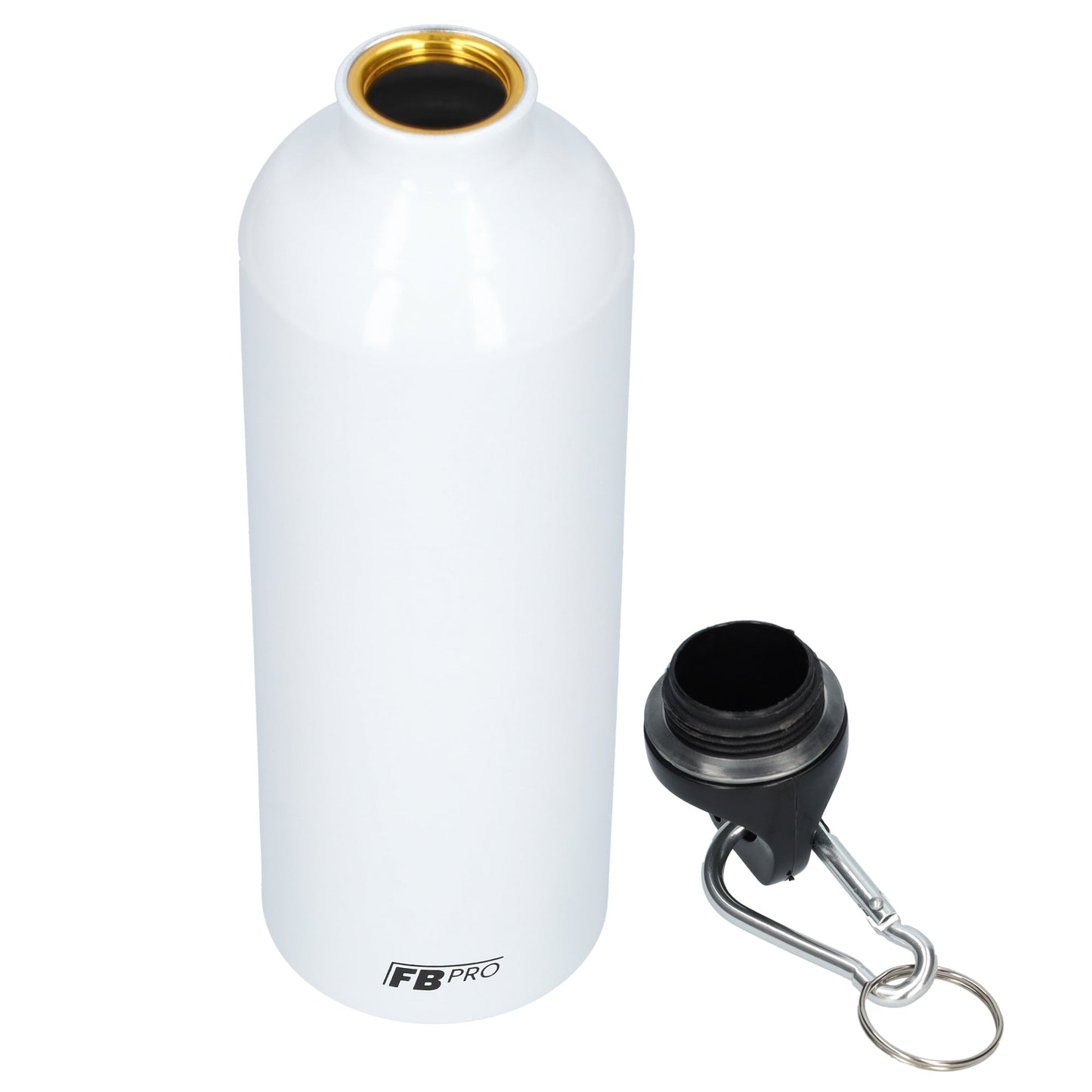 Aluminium drinkfles met o-dop - Waterfles - 750 ml - Wit