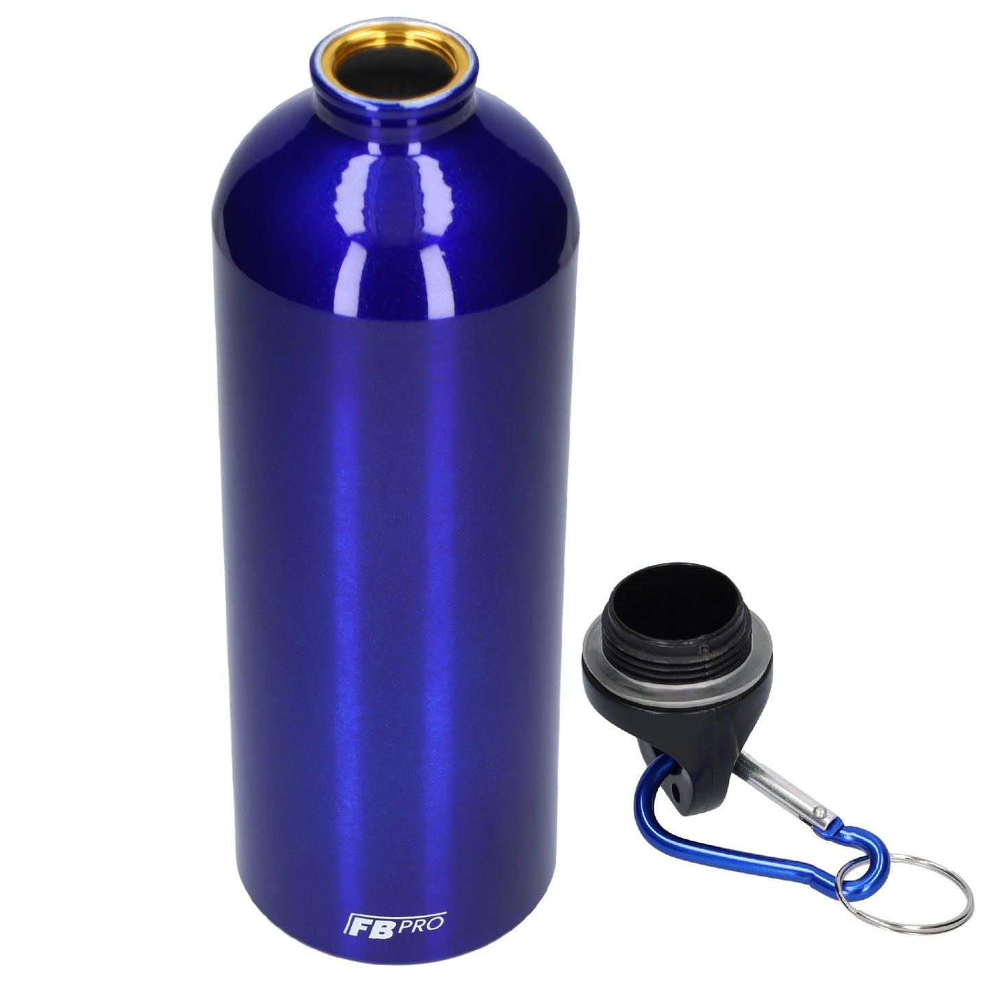 Aluminium drinkfles met o-dop - Waterfles - 1L - Modern design - Blauw