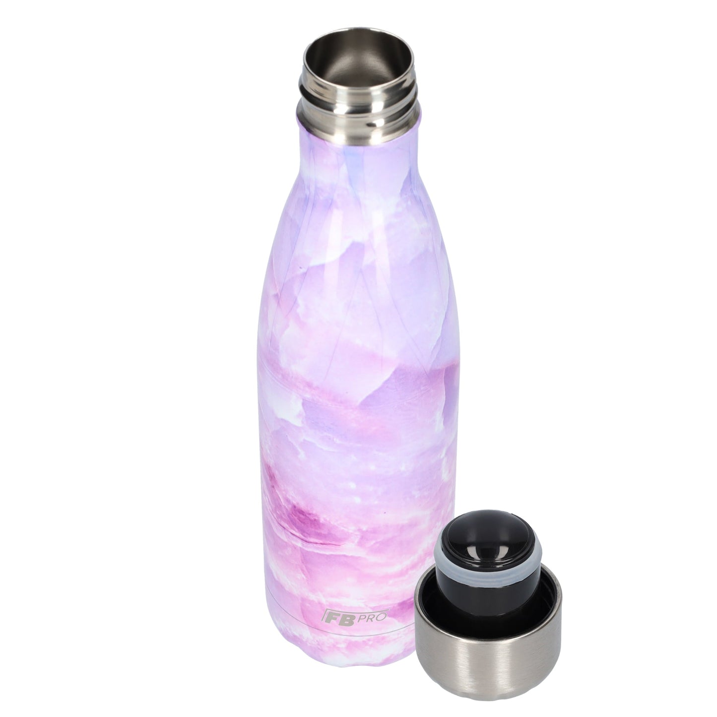 FBFS28, Thermosfles, Drinkfles, Waterfles - 500ml - Pink Marble - Roze Marmer
