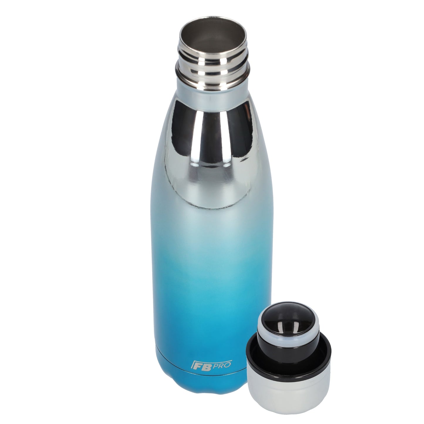FBFS50, Thermosfles, Drinkfles, Waterfles - 500ml - Silver Blue Chrome - Zilver/Blauw Chroom