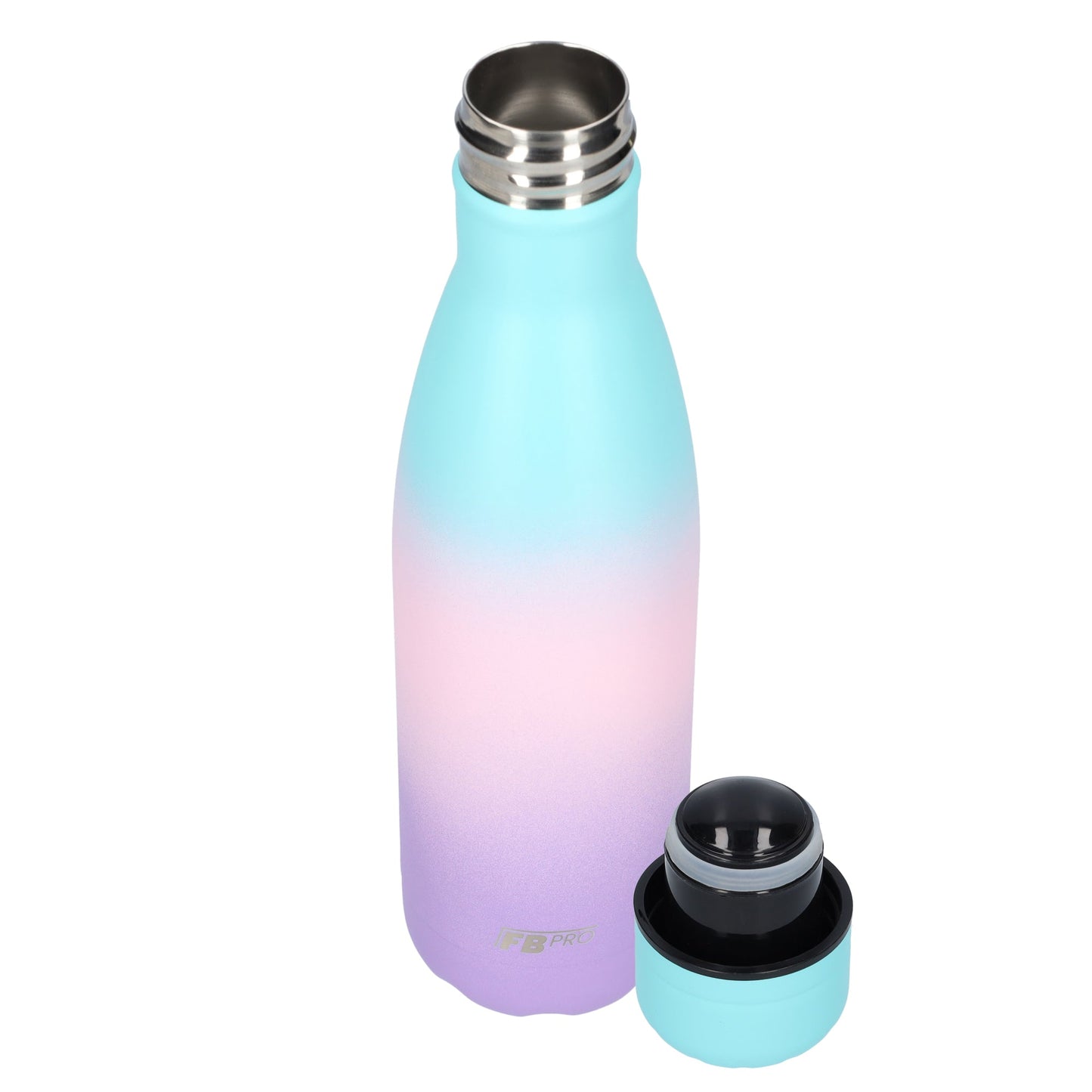 FBFS143, Thermosfles, Drinkfles, Waterfles - 500ml - Light Blue Purple - Licht Blauw Paars