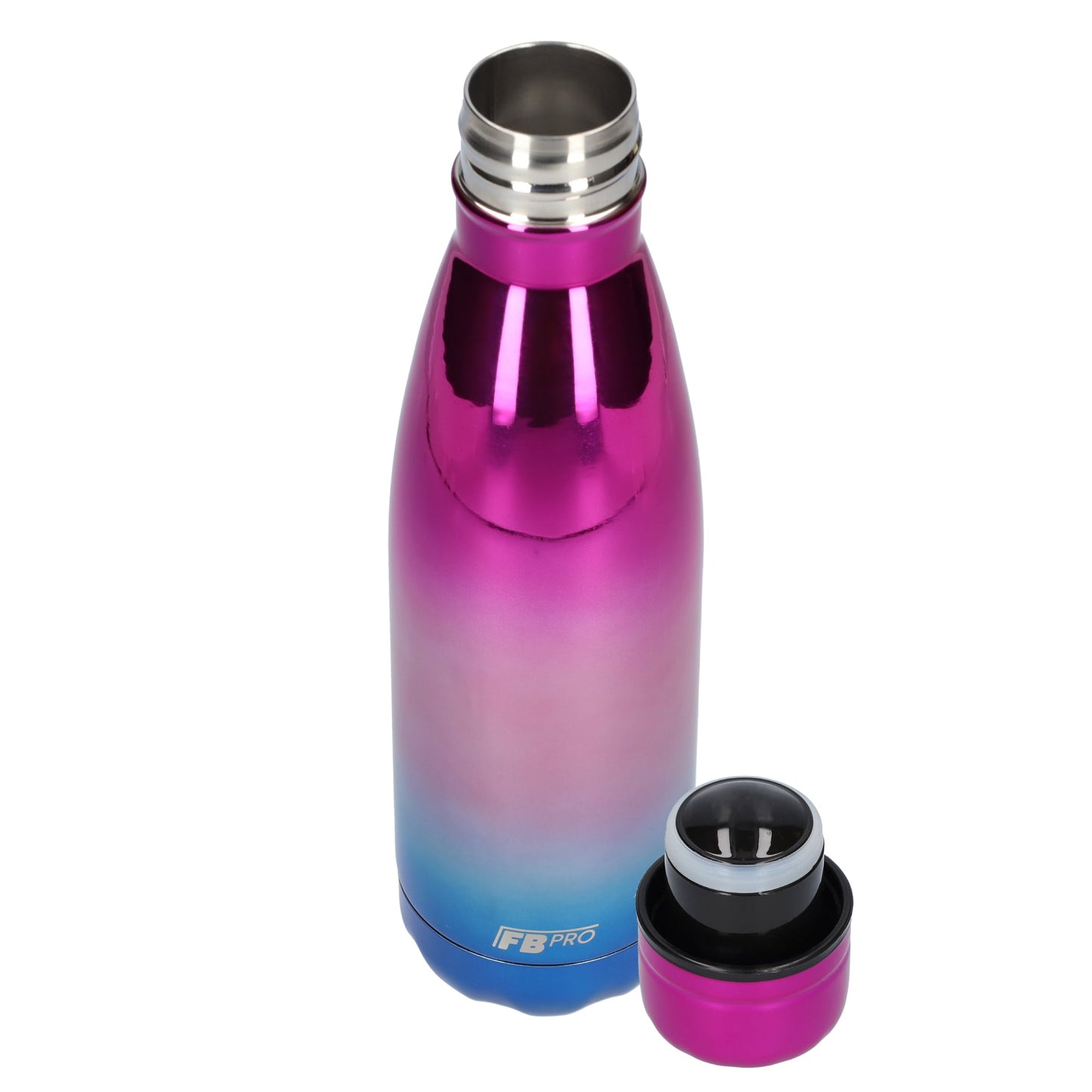 FBFS48, Thermosfles, Drinkfles, Waterfles - 500ml - Raspberry Chrome Blue - Framboos Chrome Blauw