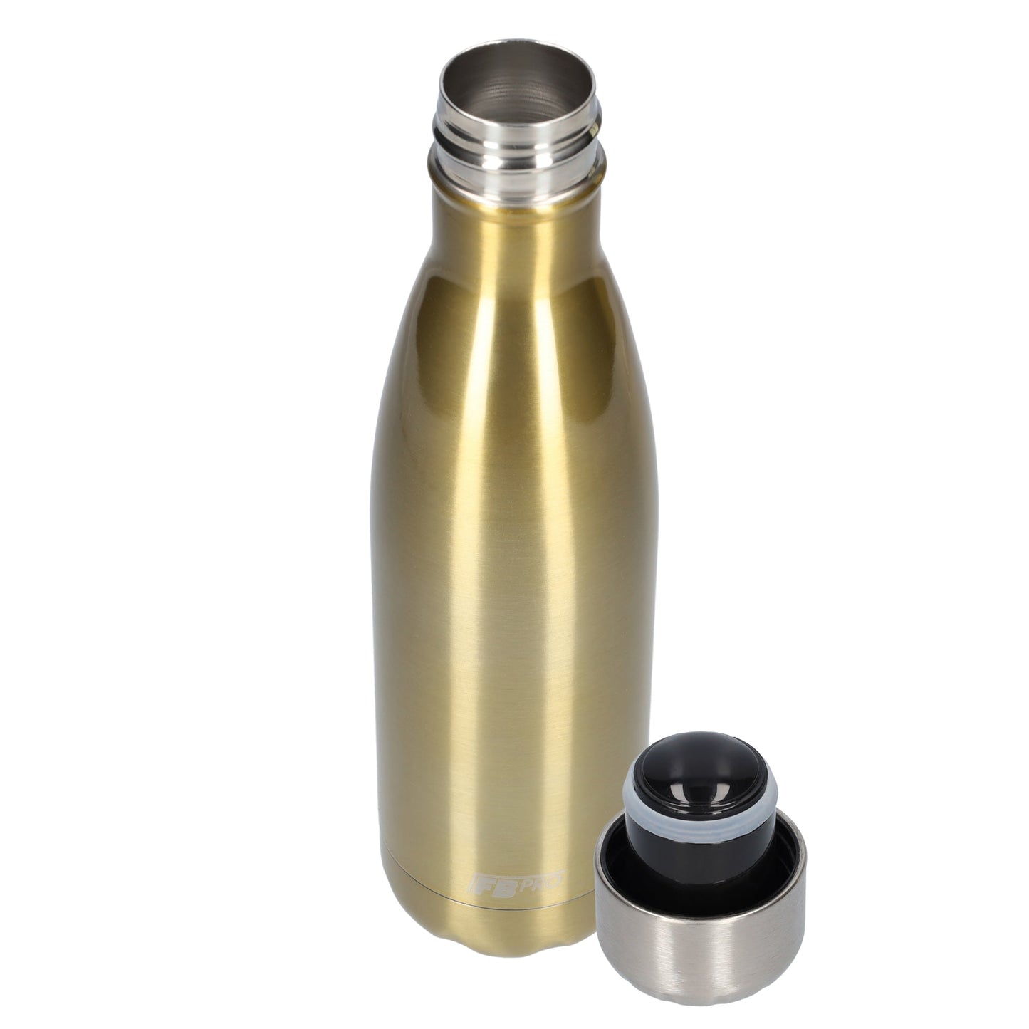 FBFS13, Thermosfles, Drinkfles, Waterfles - 500ml - Gold Chrome - Glimmend Goud
