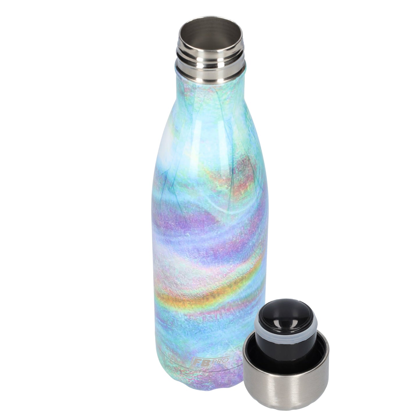 FBFS30, Thermosfles, Drinkfles, Waterfles - 500ml - Galaxy Rainbow - Sterrenhemel Regenboogkleur