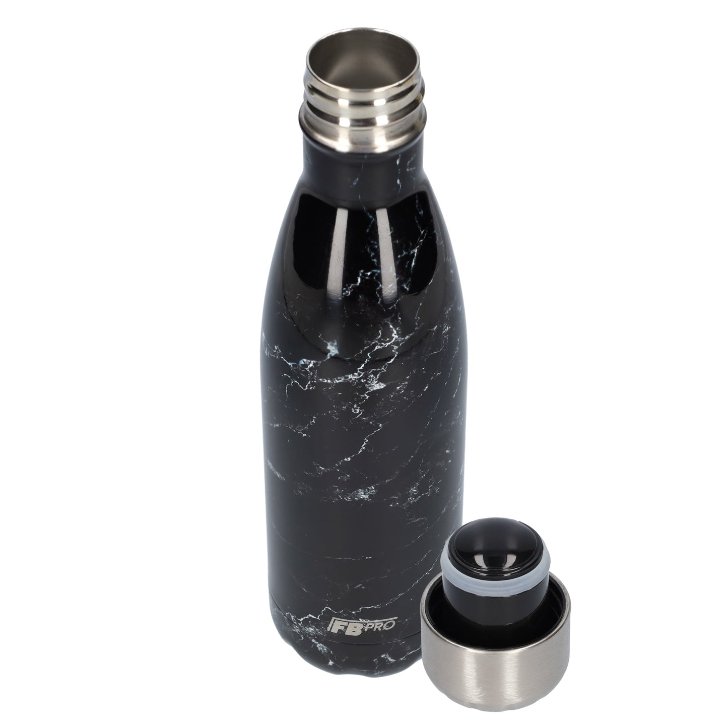 FBFS32, Thermosfles, Drinkfles, Waterfles - 500ml - Black Marble - Zwarte Marmer
