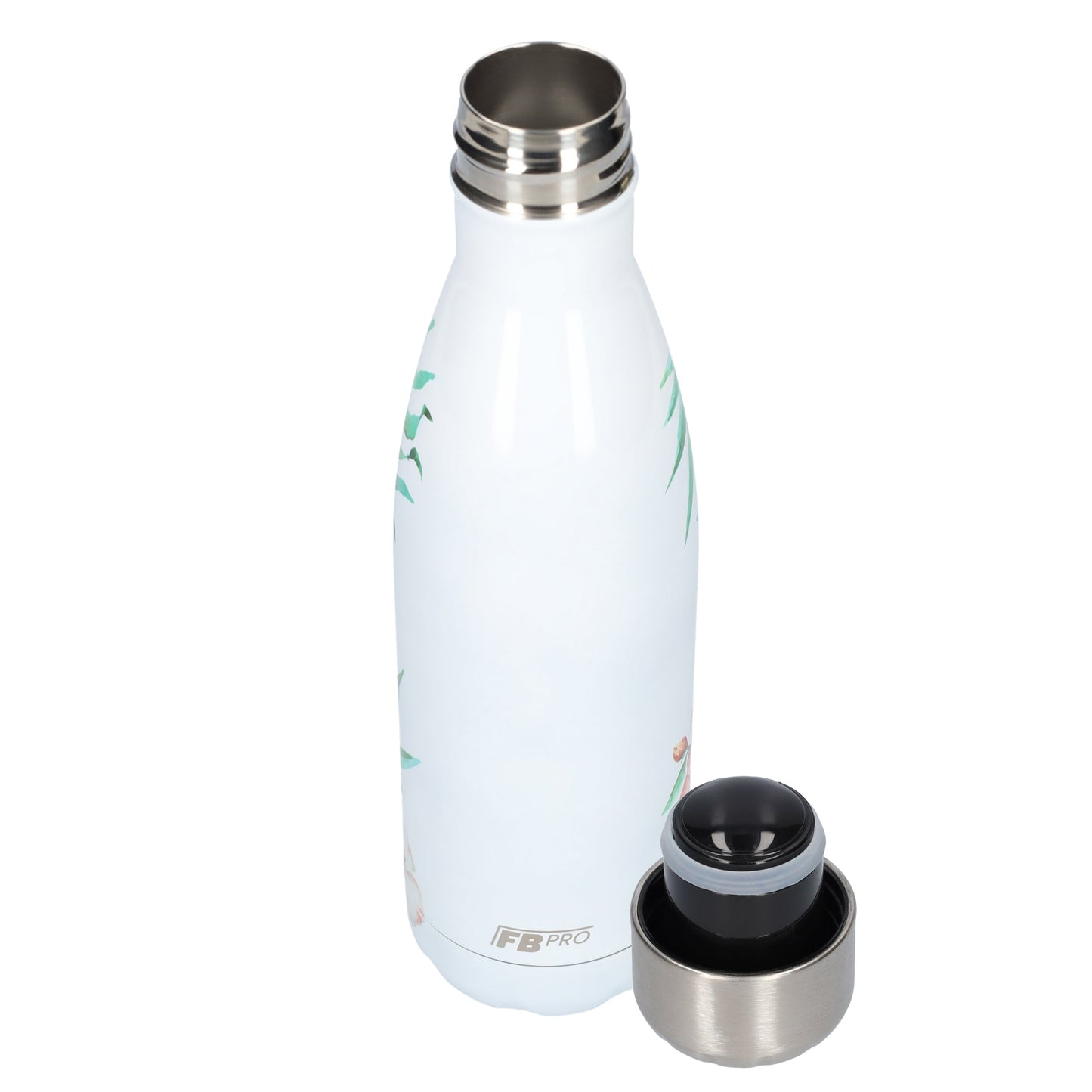 FBFS44, Thermosfles, Drinkfles, Waterfles - 500ml - Tropical White - Tropisch Wit