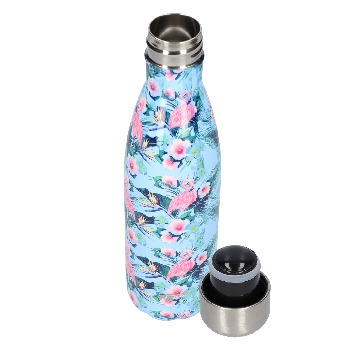 FBFS46, Thermosfles, Drinkfles, Waterfles - 500ml - Flamingo Blue - Flamingo Blauw