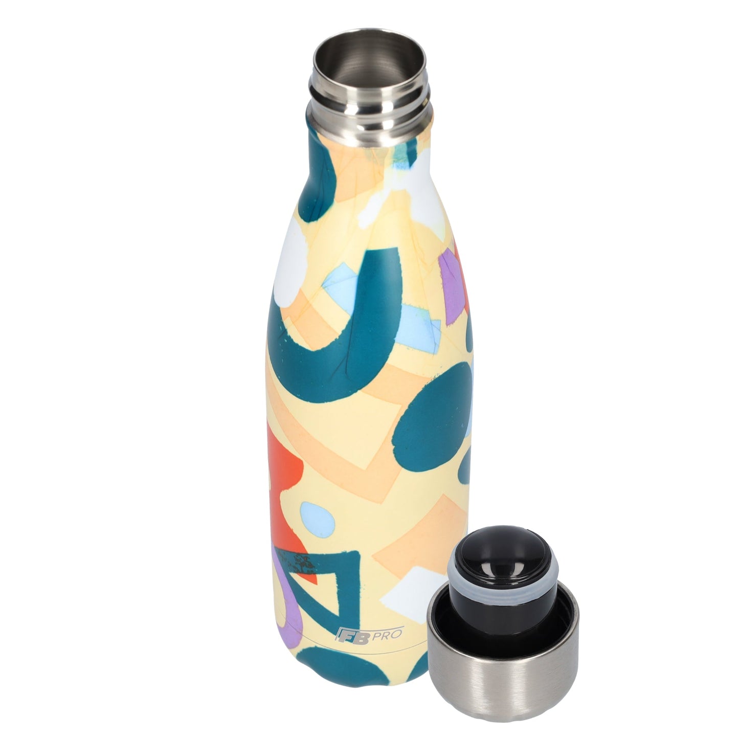 FBFS22, Thermosfles, Drinkfles, Waterfles - 500ml - Geometric Banana - Geometrische Banaan