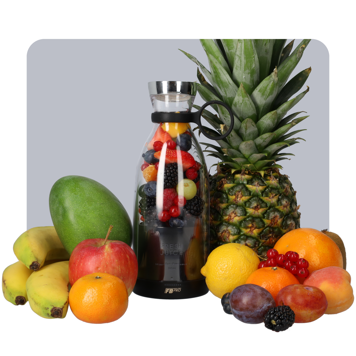 Zwarte Draadloze Blender To Go - 400 ml - Draagbare mini blender zwart