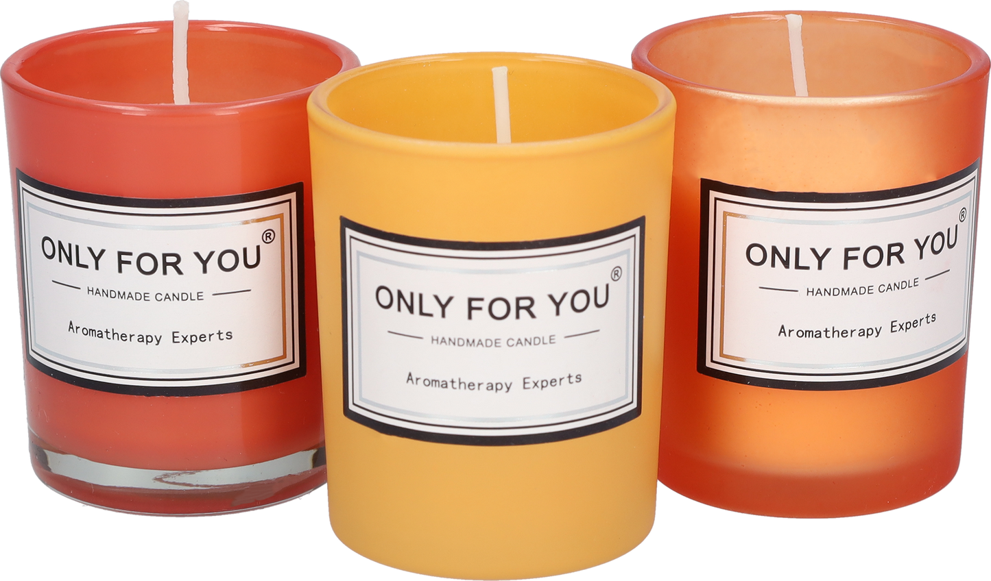 Kaarsen - Geurkaarsen - Sfeerverlichting met een heerlijke geur - In een set van drie - Serenity Peach