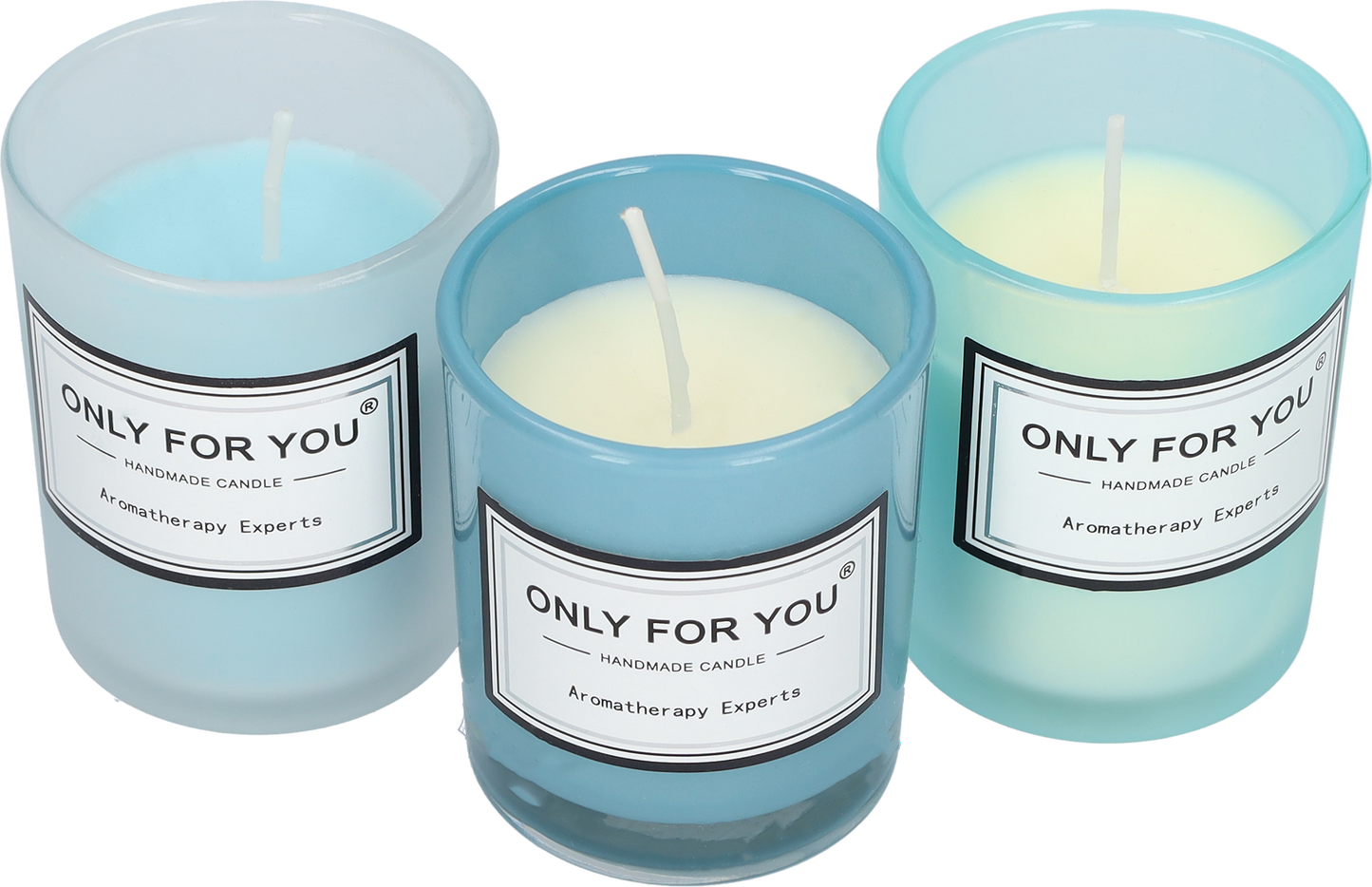 Kaarsen - Geurkaarsen - Sfeerverlichting met een heerlijke geur - In een set van drie - Blue Orchid