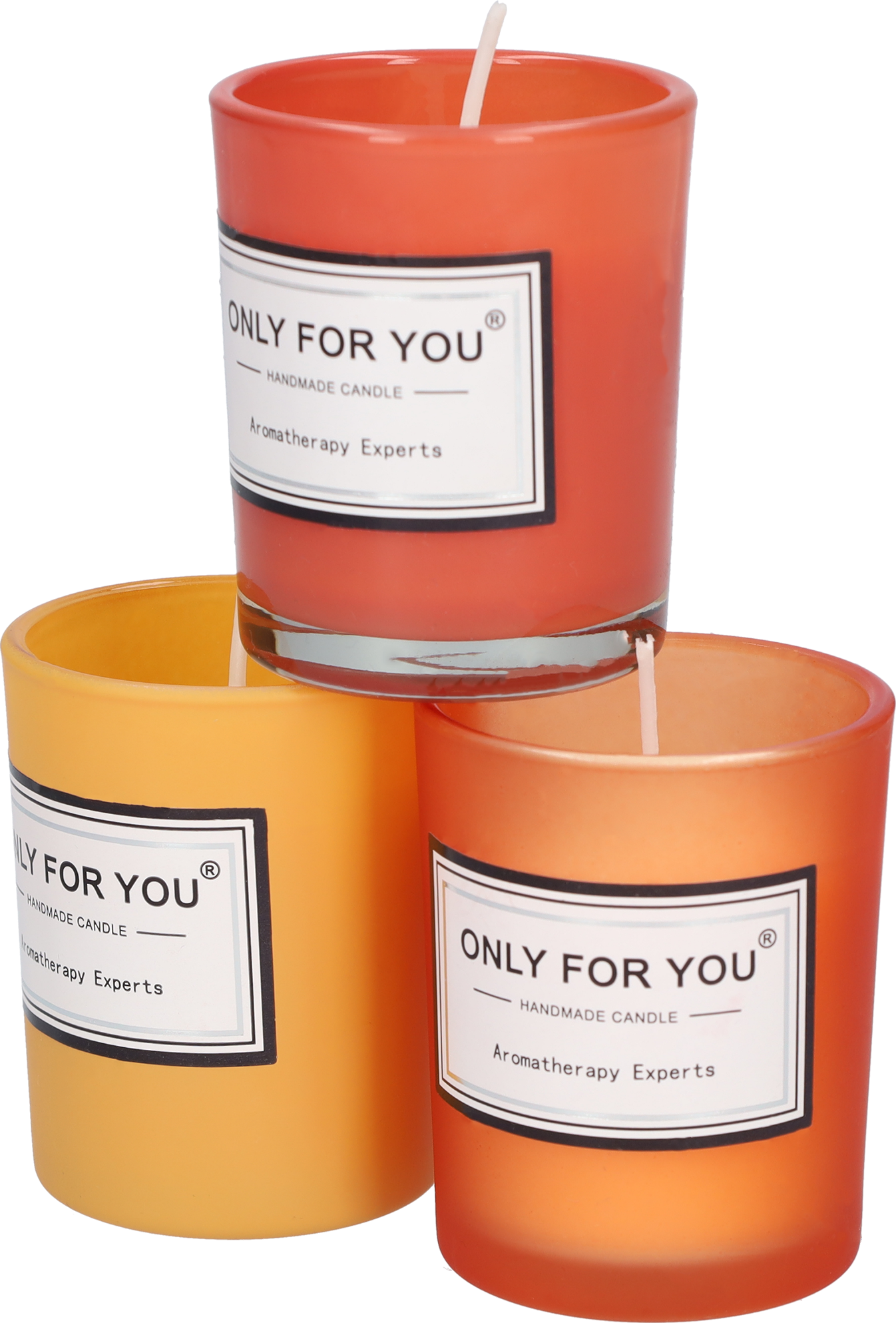 Kaarsen - Geurkaarsen - Sfeerverlichting met een heerlijke geur - In een set van drie - Serenity Peach