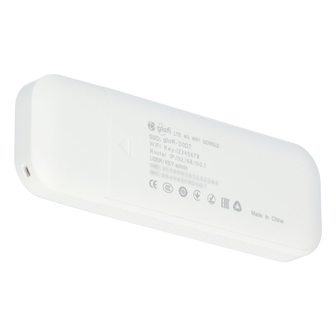 4G Wifi Dongle - Glofi Wingle F8 - Dongel voor Draadloze 4G - 150Mbps - Wit