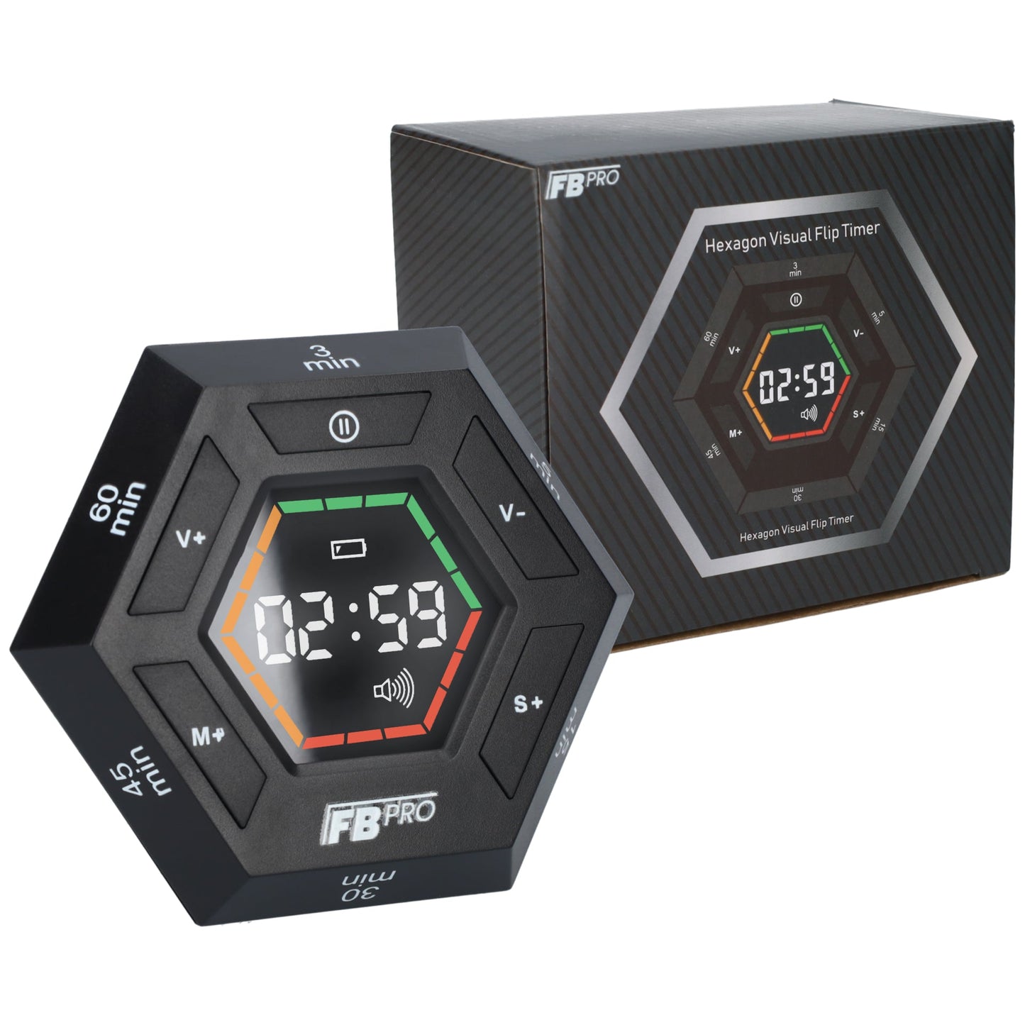 6 Hoekige Digitale Alarmklok - Hexagon Kookwekker