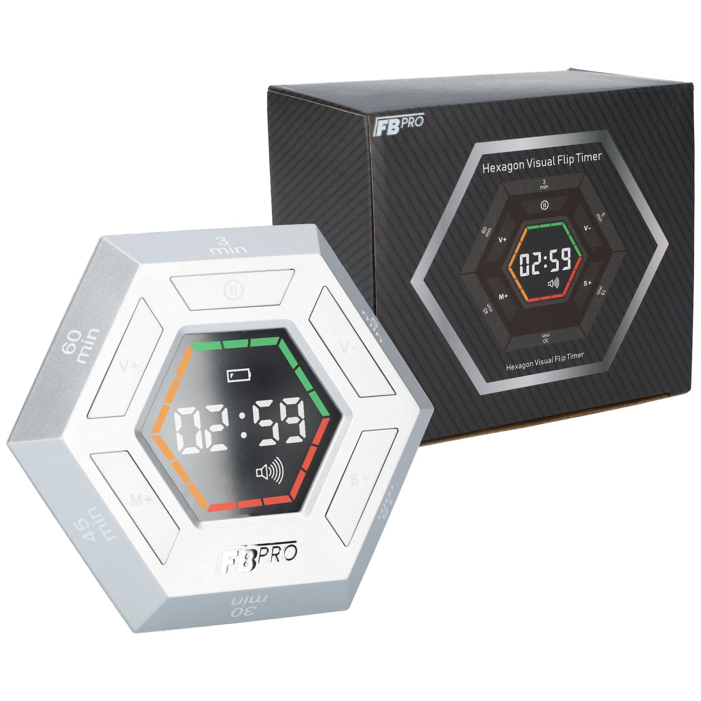 6 Hoekige Digitale Alarmklok - Hexagon Kookwekker