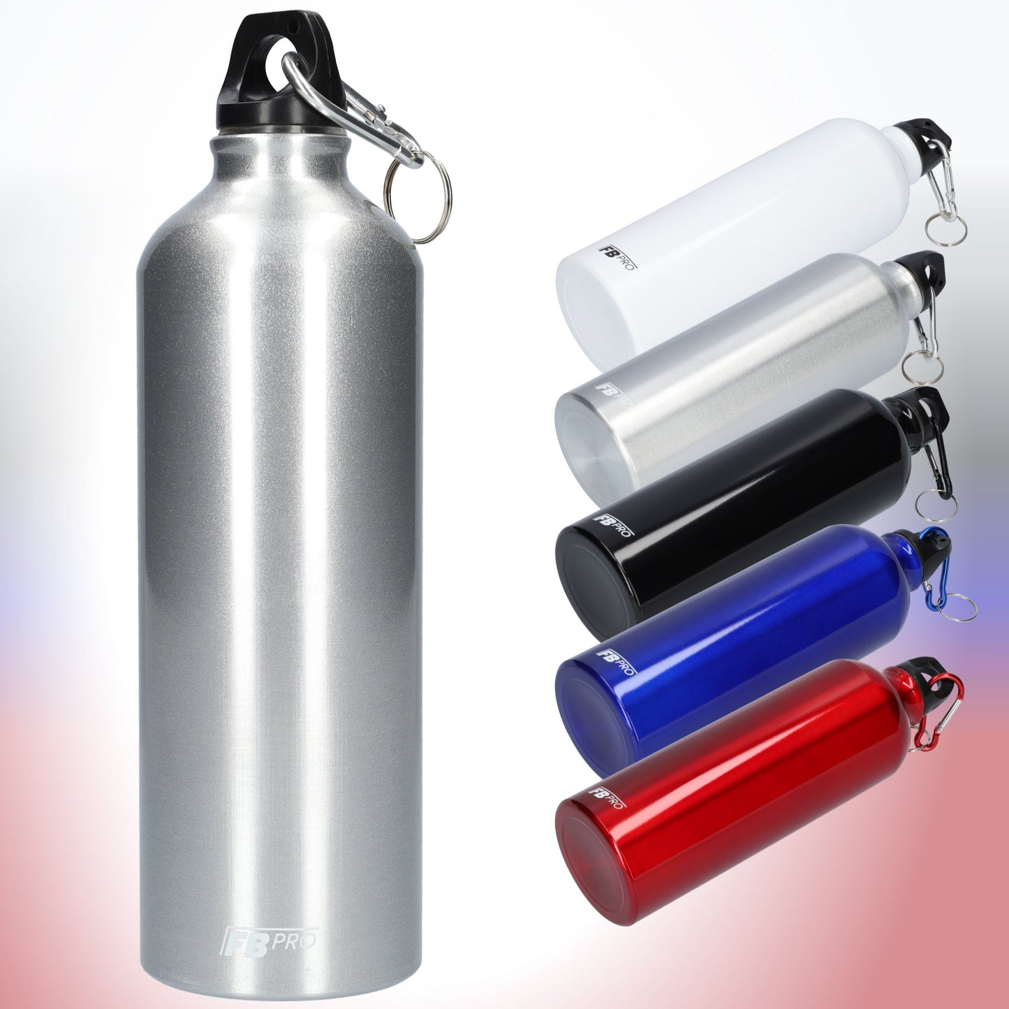 Aluminium drinkfles met o-dop - Waterfles - 750ml - Zilver