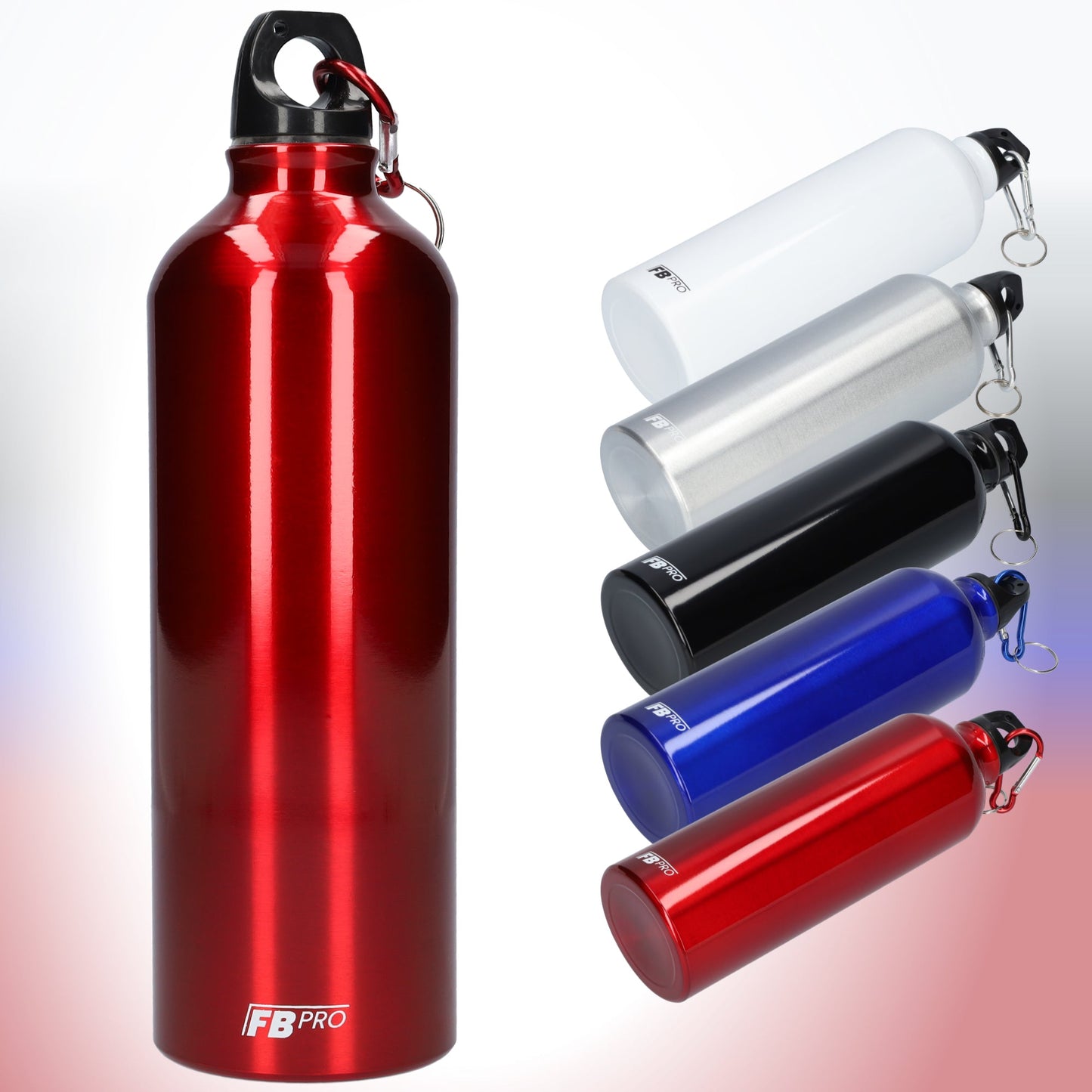 Aluminium drinkfles met o-dop - Waterfles - 750ml - Rood