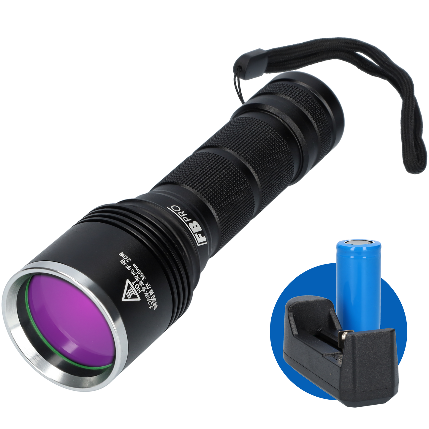UV Zaklamp - Waterbestendig - Zwart