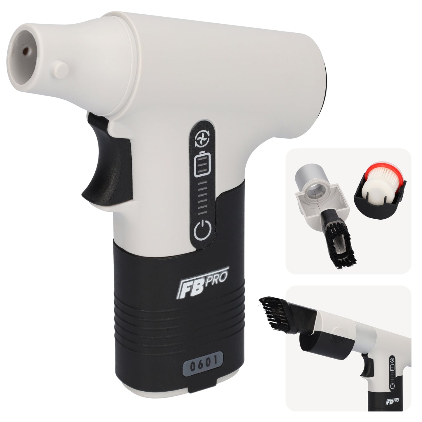 FBT170 - Electrische turbo fan - Ventilator - Jet fan - Blaas pistool - Oplaadbaar - Verschillende snelheden - Grijs