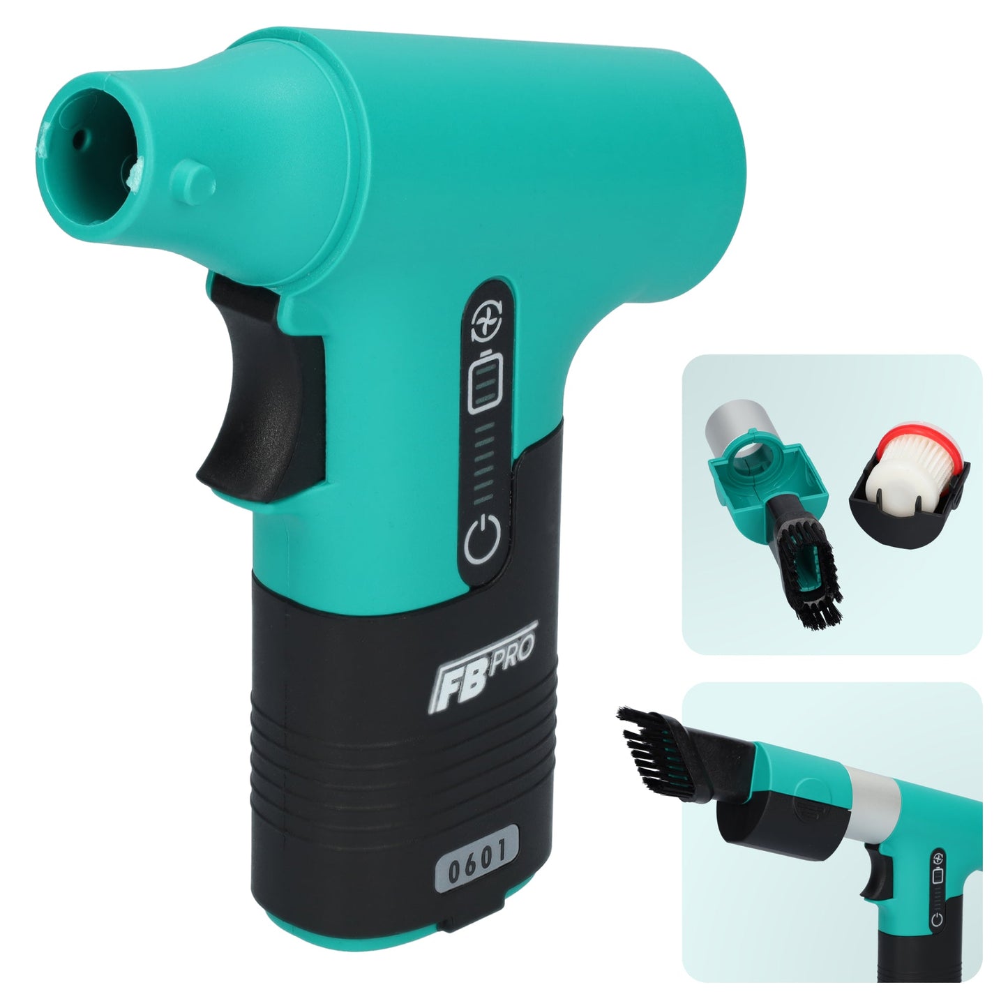 FBT170 - Electrische turbo fan - Ventilator - Jet fan - Blaas pistool - Oplaadbaar - Verschillende snelheden - Blauw