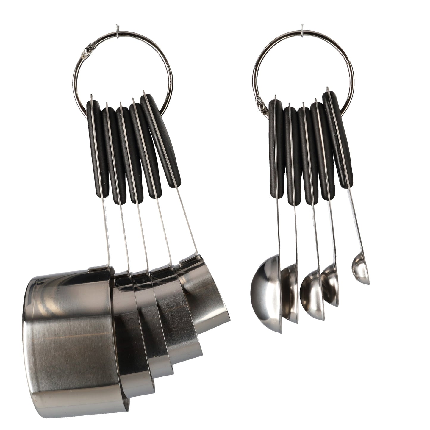 Luxe Set van 10-delig Maatlepels - Maatbekers - Maatlepel - Zilver