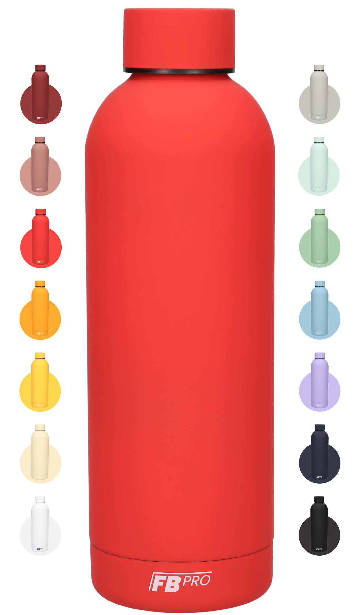 Drinkfles - Dubbelwandige waterfles - Thermosfles - RVS thermos fles - 500 ML - Rood