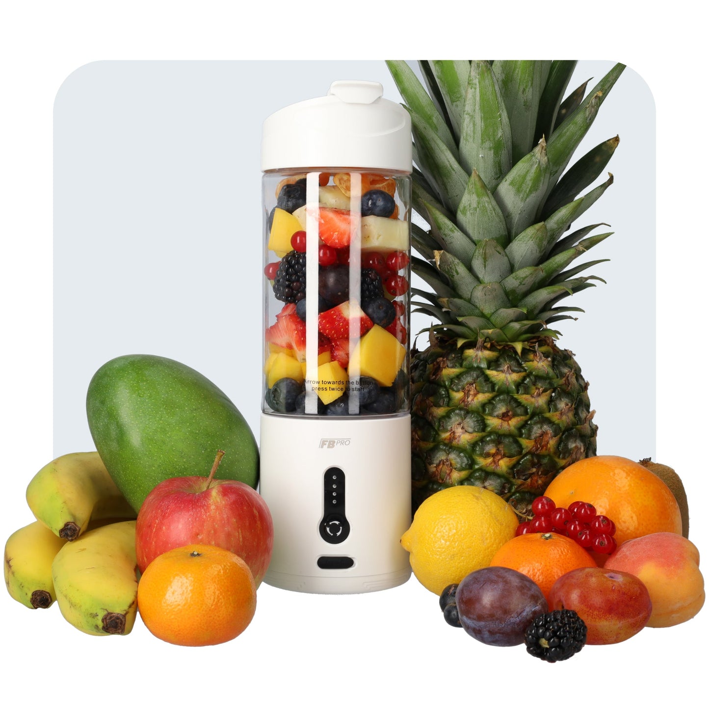 Smoothie Blender - 500ml - USB-C Oplaadbaar - Wit