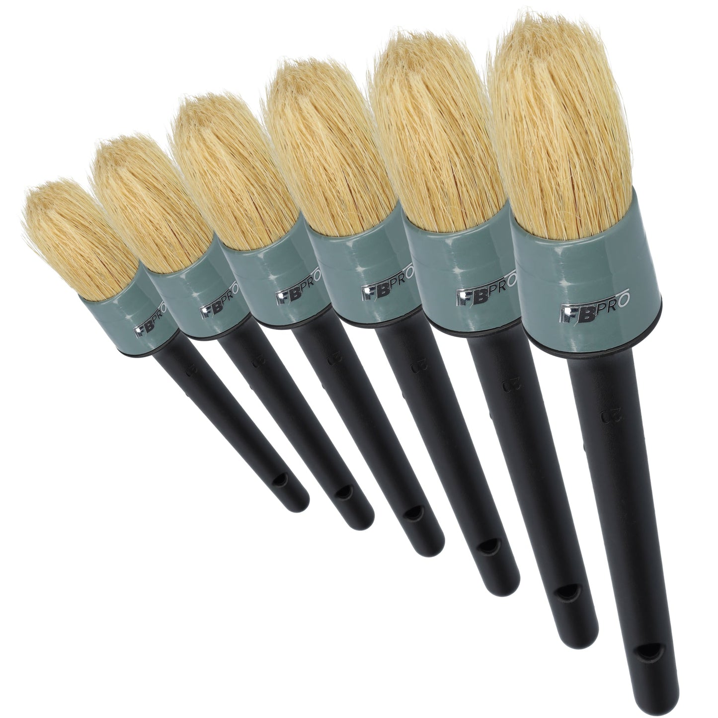 Verf kwasten set - Verfkwasten - Kwastenset van 6 - Penselen - Verfkoppen van Ø 3cm - Geschikt voor grondverf!