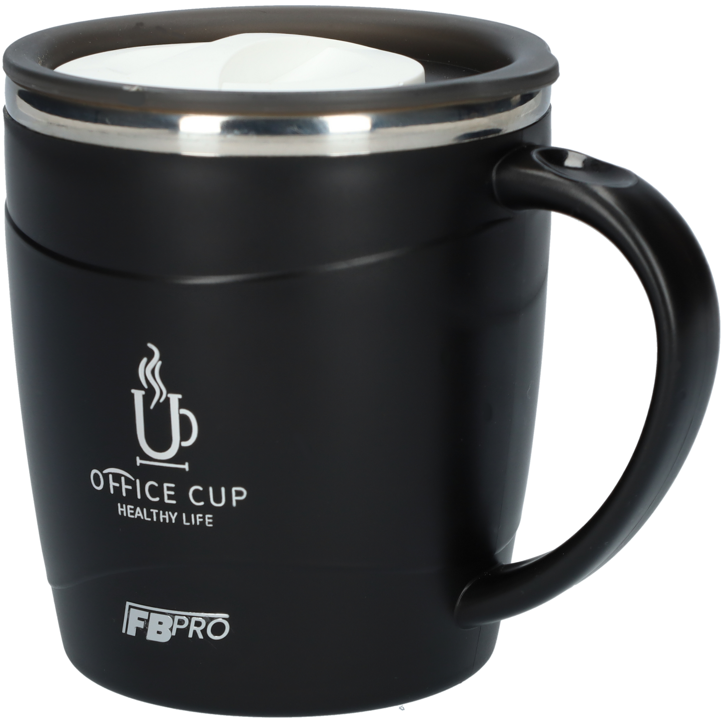 Travel mug - Koffiebeker - Langdurig warm of koud - Sluitbare Bovenkant - Zwart