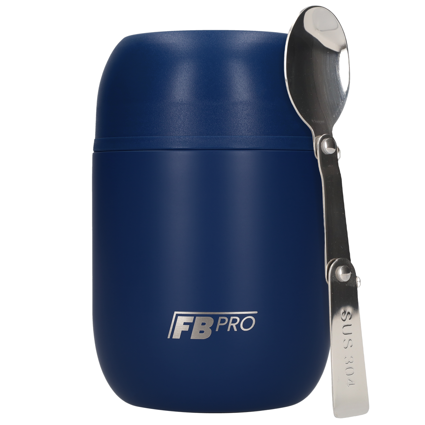 Thermos Voedselcontainer met Lepel - Thermoskan - Donkerblauw - 420ml