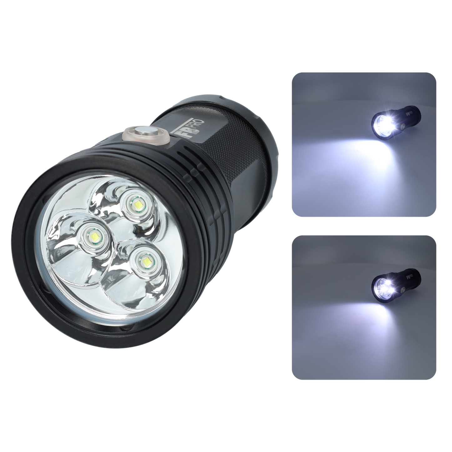 LED Zaklamp - Militaire zaklamp - 2000 lumen - Zwart