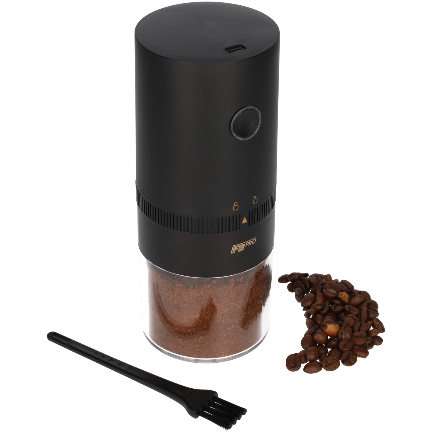 Zwarte elektrische koffiemolen - Kruidenmolen - Coffee grinder - 13 Watt - Zwart