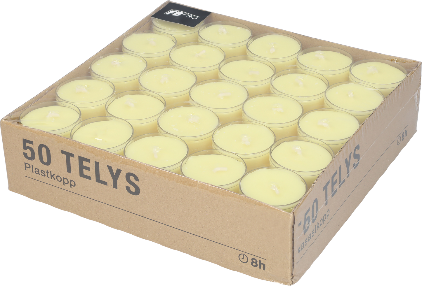 Kaarsen - Waxinelichtjes - Sfeerverlichting - Ideale sfeermakers in huis - Set van 50 stuks - 3,6 x 2,5 cm - Geel