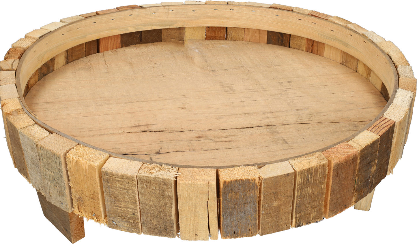 Schaal decoratie - Voor in huis - Gemaakt van hout - Ronde houten schaal van 43cm - Handgemaakt