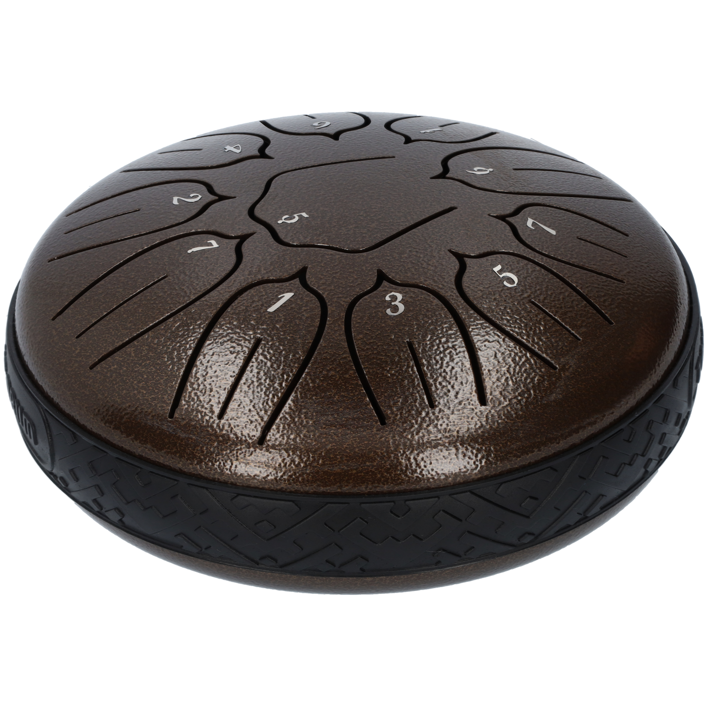 Handpan klankschaal - Medium tongue drum - Regen drum - 15.24 CM / 6 inch diameter - Donker bruin brons