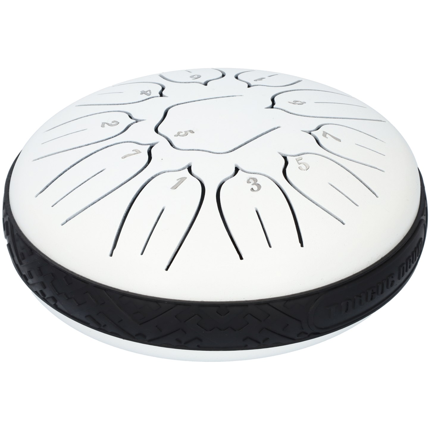 Handpan klankschaal - Medium tongue drum - 15.24 CM / 6 inch diameter - Wit