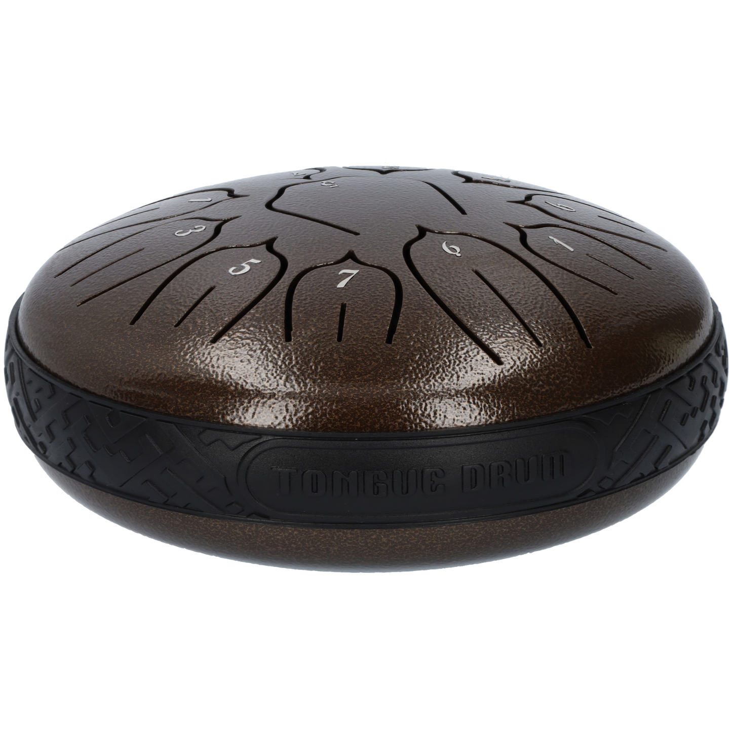Handpan klankschaal - Medium tongue drum - Regen drum - 15.24 CM / 6 inch diameter - Donker bruin brons