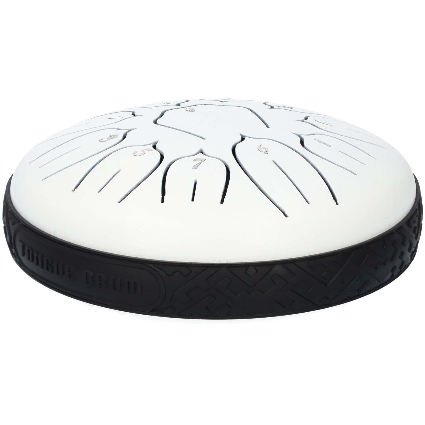 Handpan klankschaal - Medium tongue drum - 15.24 CM / 6 inch diameter - Wit
