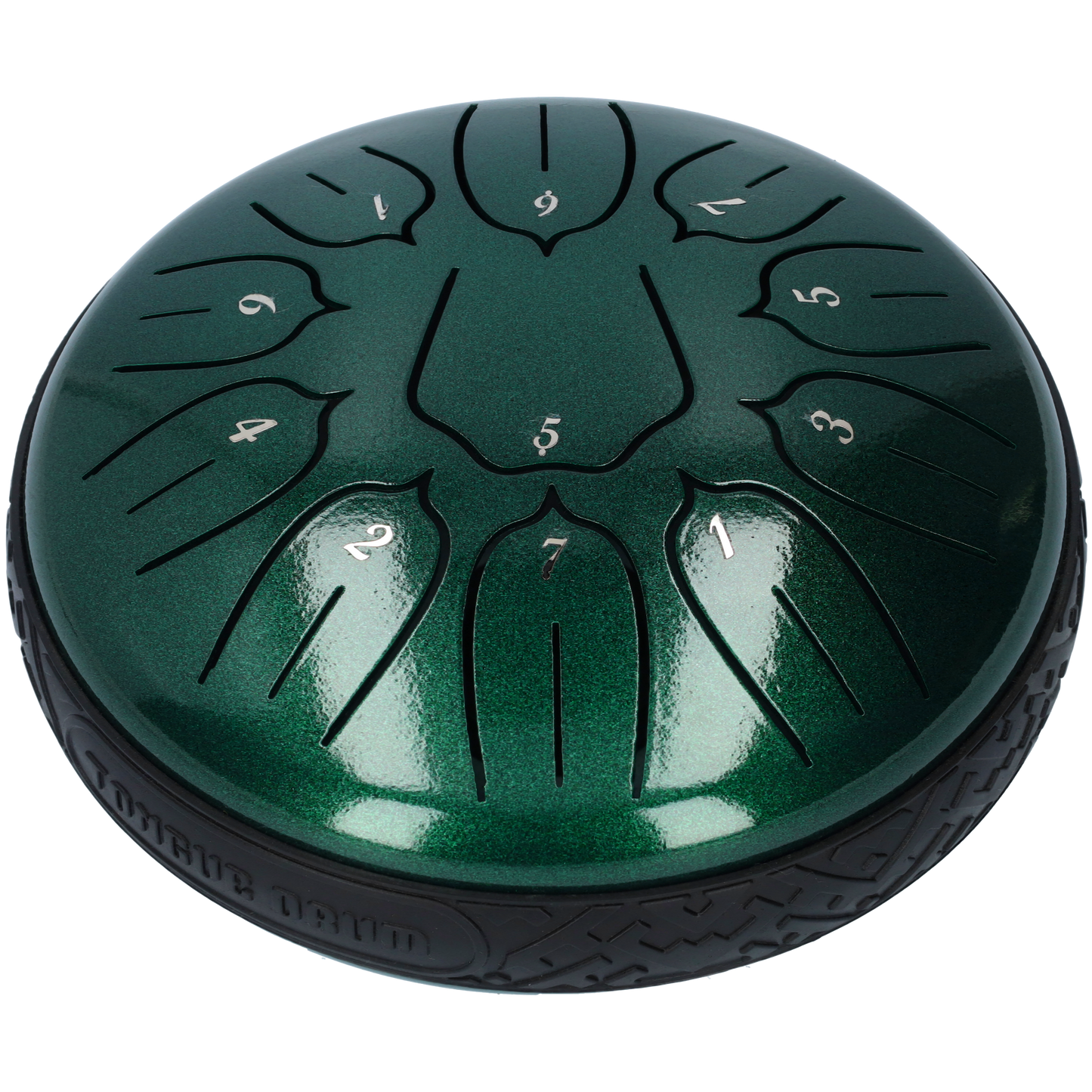 Handpan klankschaal - Medium tongue drum - Regen drum - 15.24 CM / 6 inch diameter - Groen