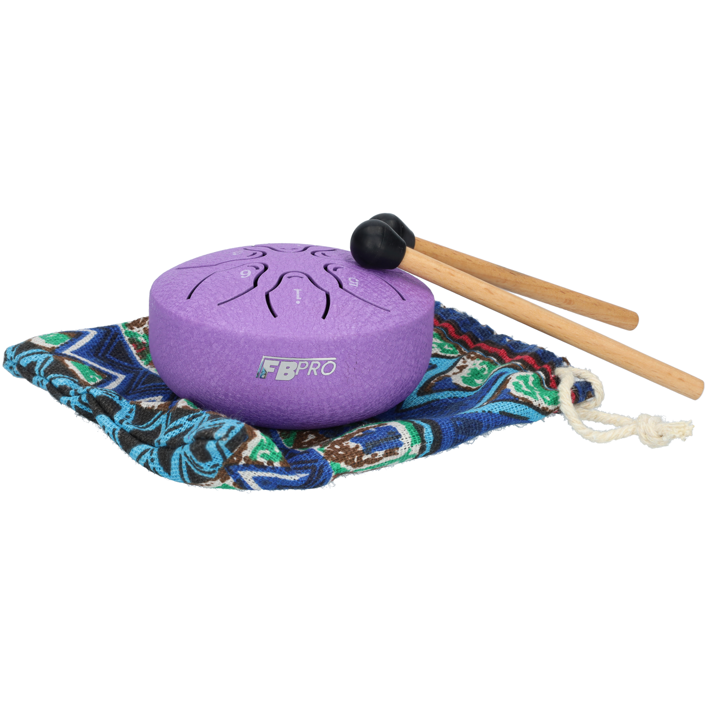 Handpan, Klankschaal, Handpan Drum, Regen Drum,t - Met Drumstick - Paars - 3 Inch