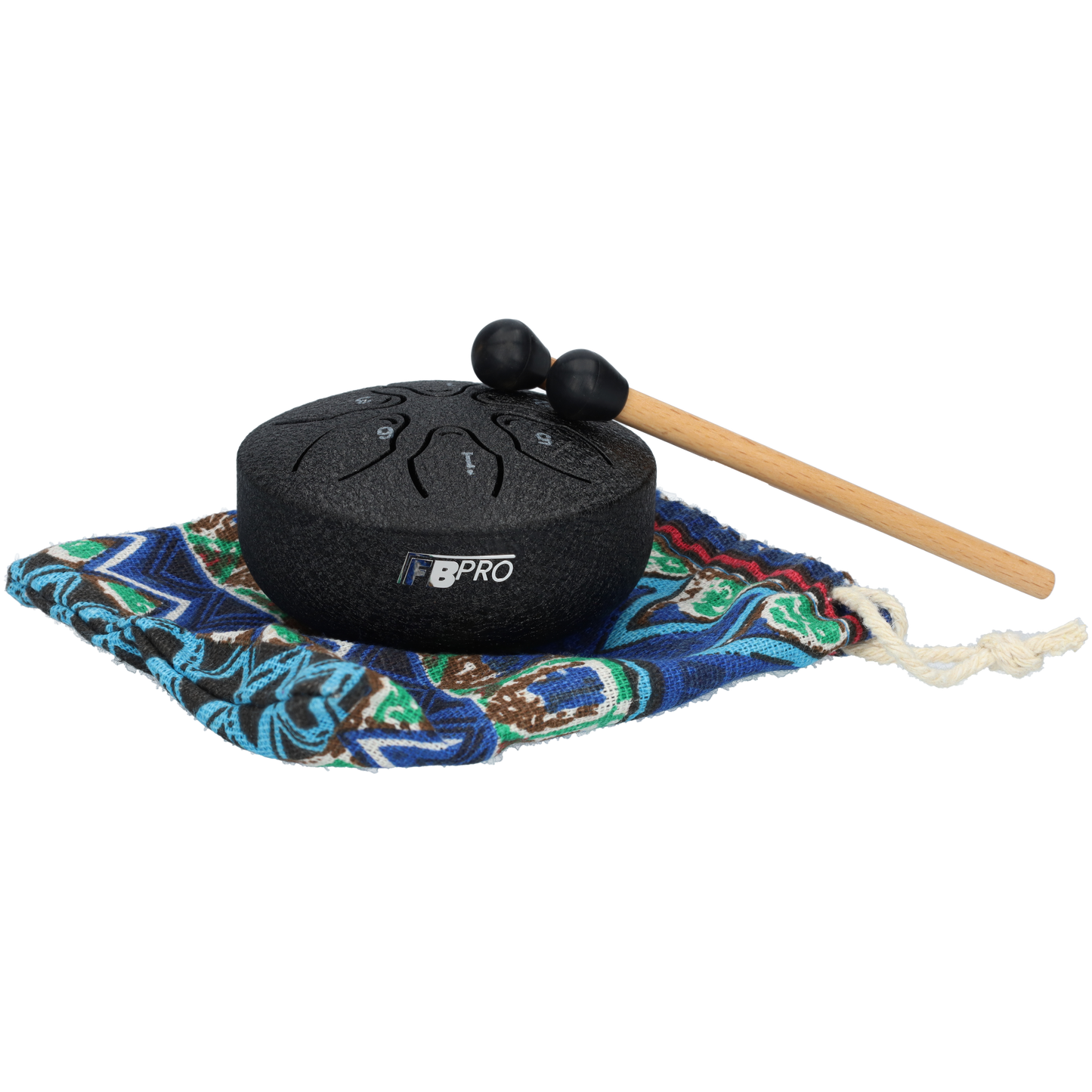 Handpan, Klankschaal, Handpan Drum, Regen Drum - Met Drumstick - Zwart - 3 Inch