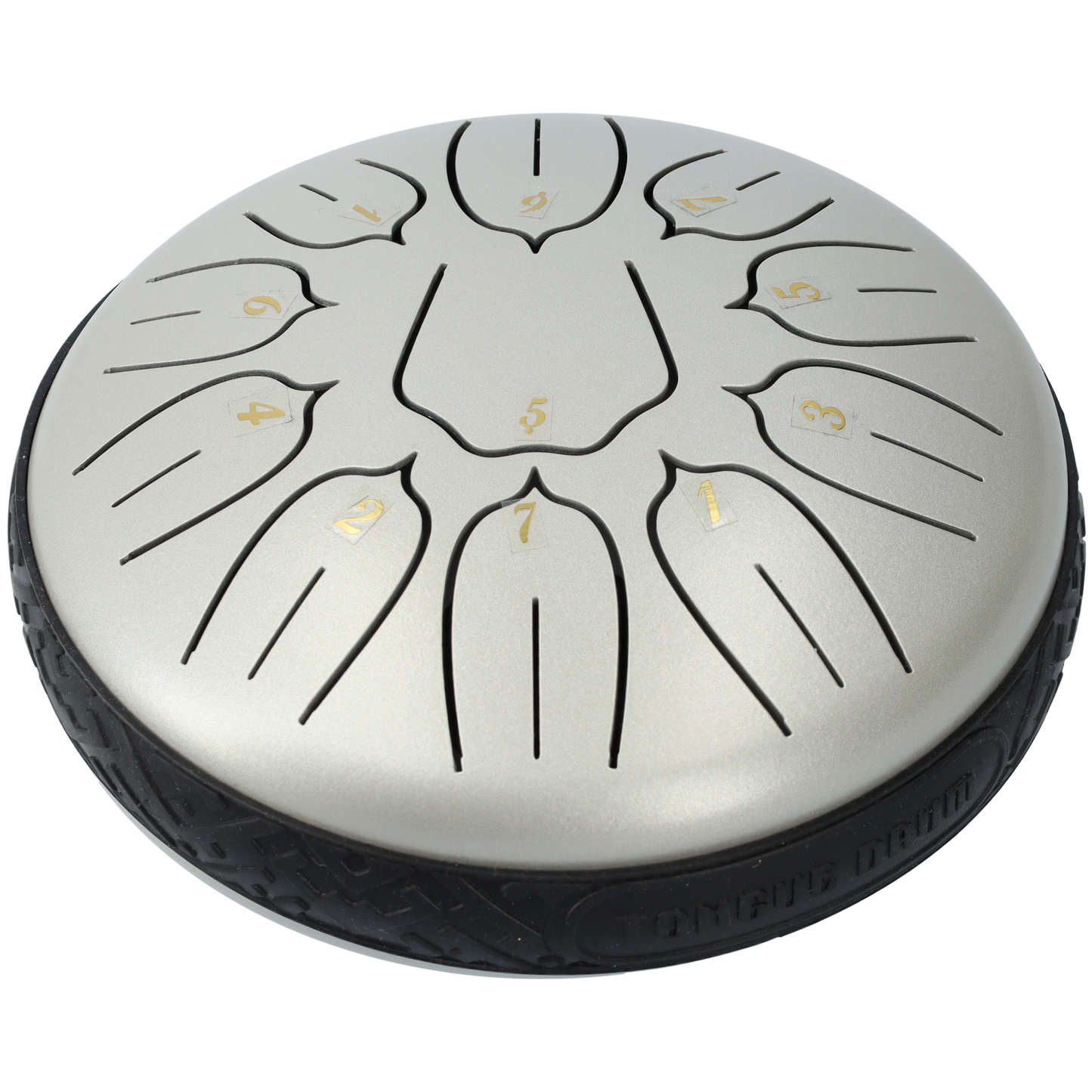Handpan klankschaal - Medium tongue drum - 15.24 CM / 6 inch diameter - Zilver