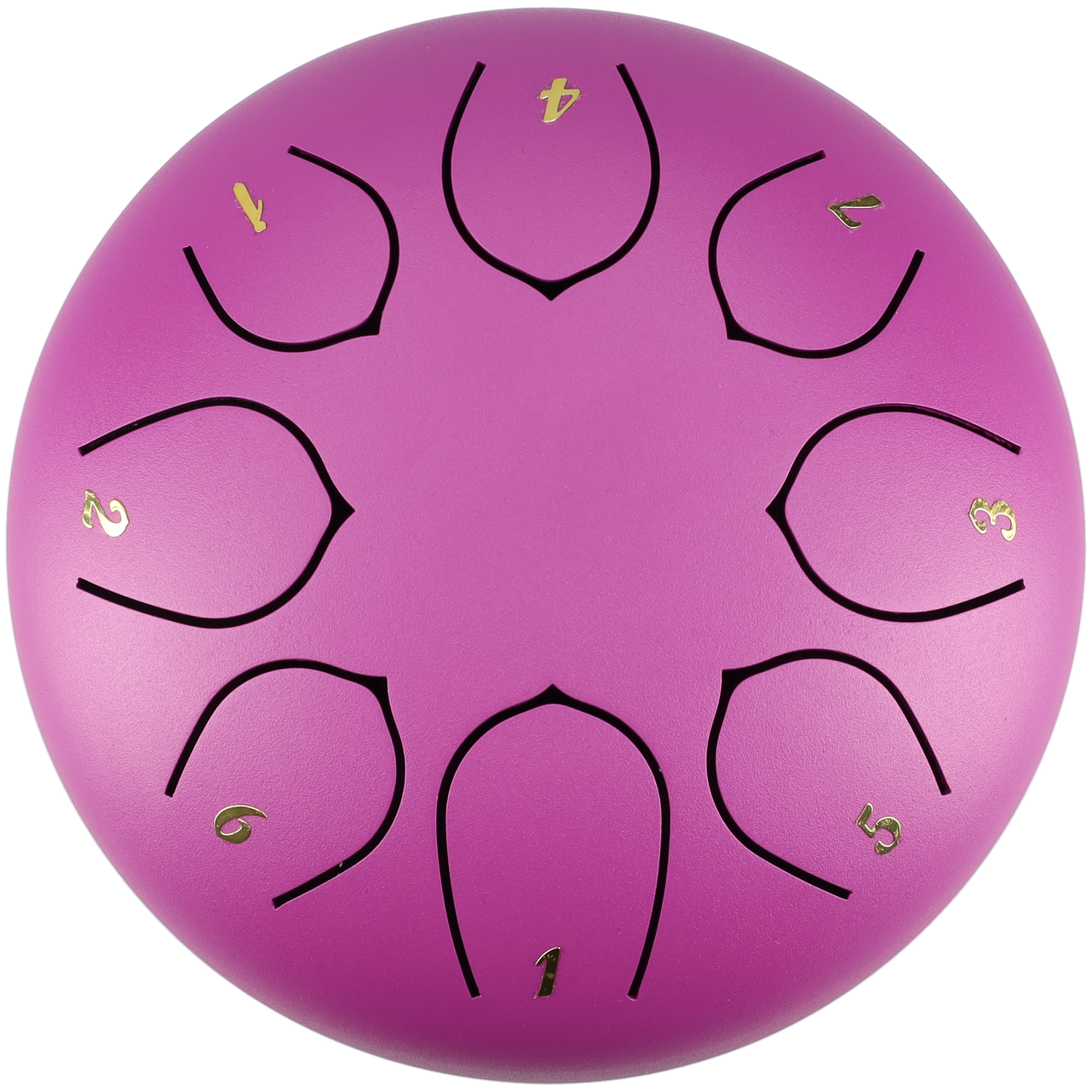 Handpan klankschaal met 8 noten - Medium tongue drum - Regen drum - 15.24 CM / 6 inch diameter - Magenta