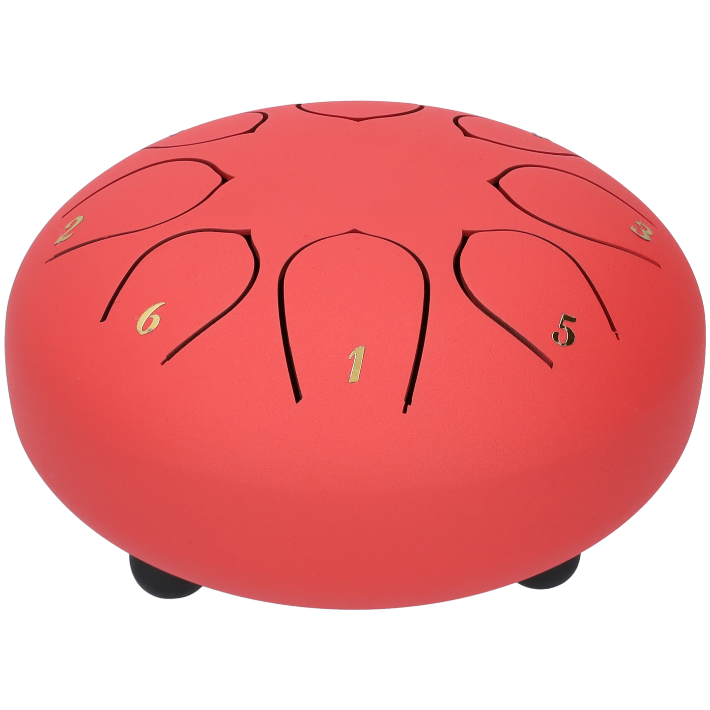 Handpan klankschaal met 8 noten - Medium tongue drum - Regen drum - 15.24 CM / 6 inch diameter - Rood