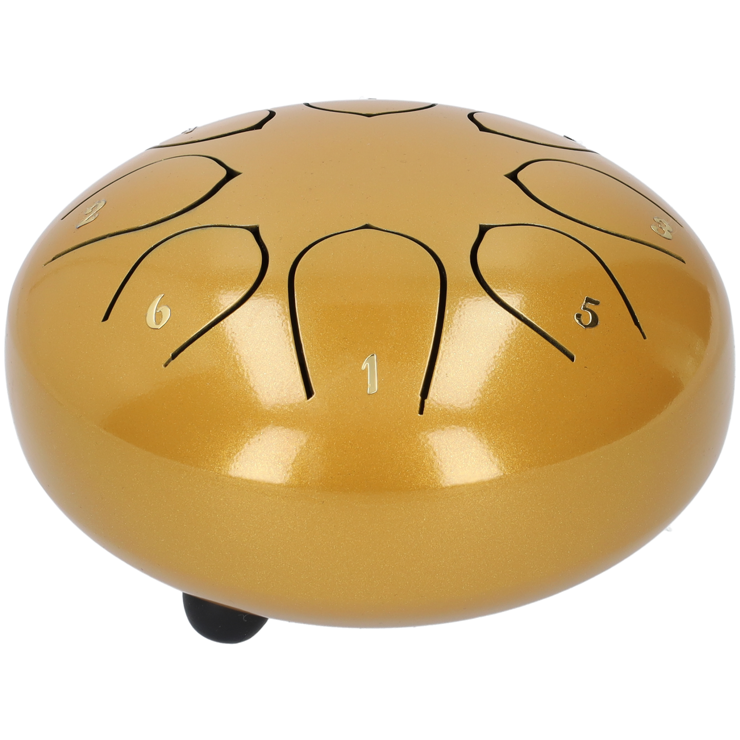 Handpan klankschaal met 8 noten - Medium tongue drum - Regen drum - 15.24 CM / 6 inch diameter - Goud