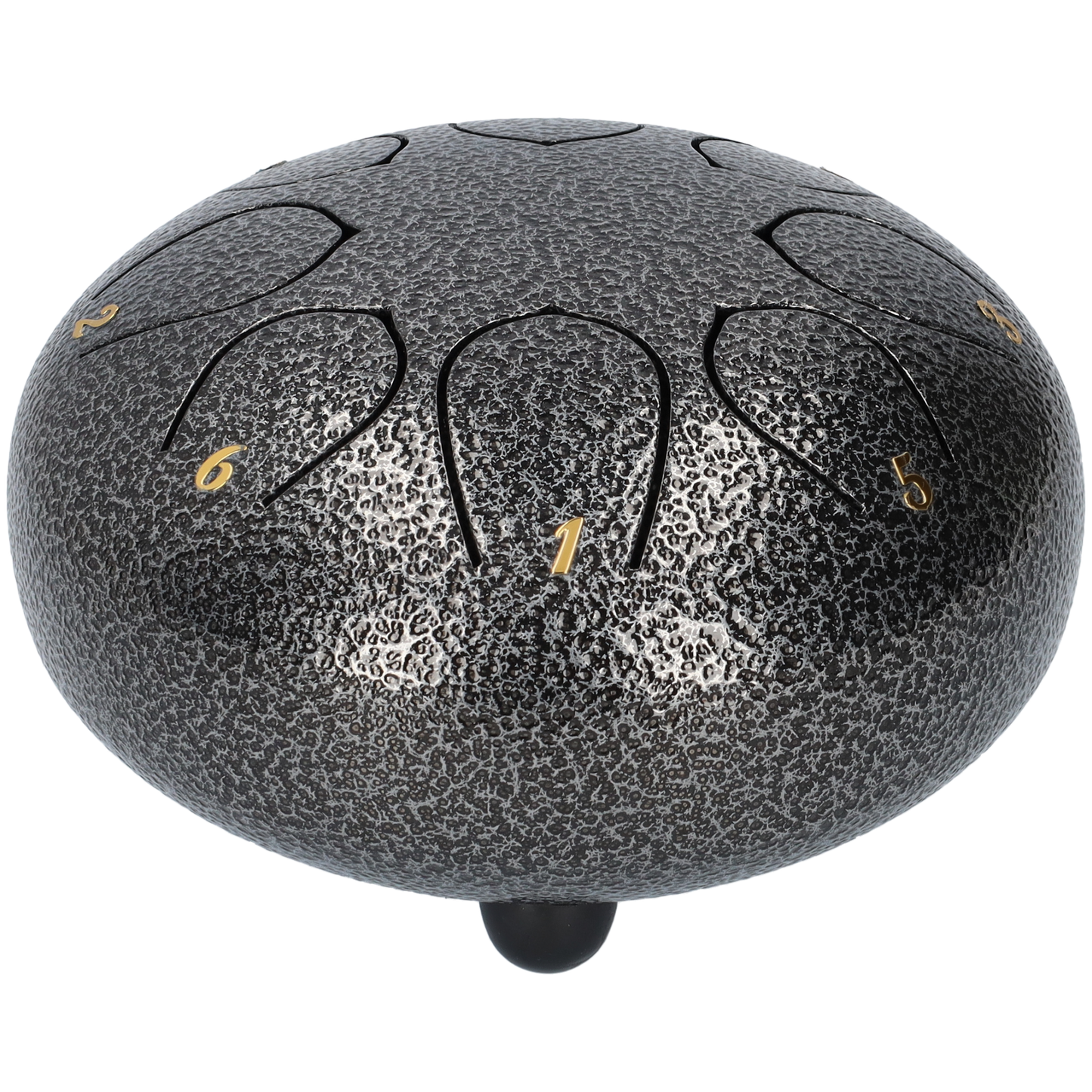 Handpan klankschaal met 8 noten - Medium tongue drum - Regen drum - 15.24 CM / 6 inch diameter - Zwart