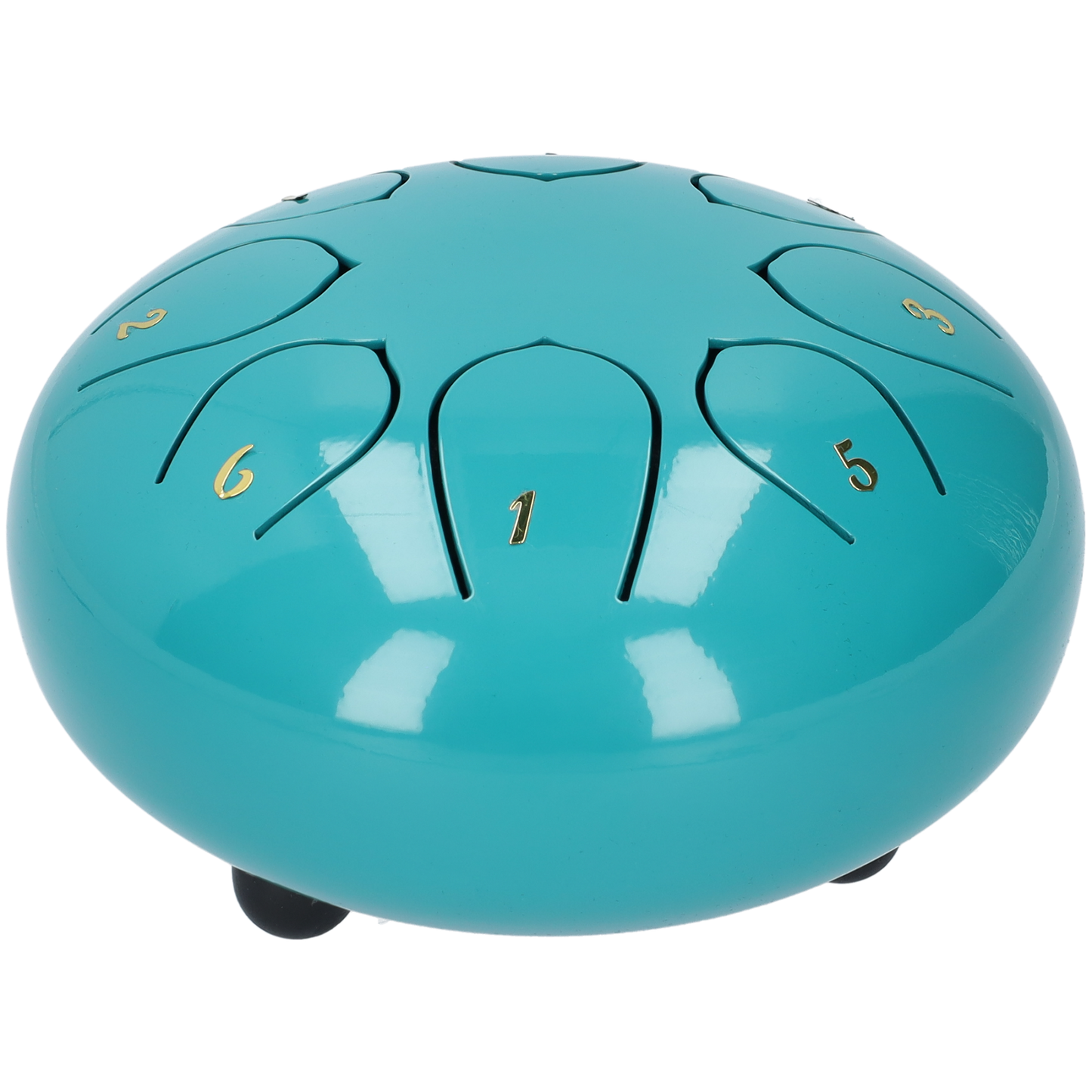 Handpan klankschaal met 8 noten - Medium tongue drum - Regen drum - 15.24 CM / 6 inch diameter - Turquoise
