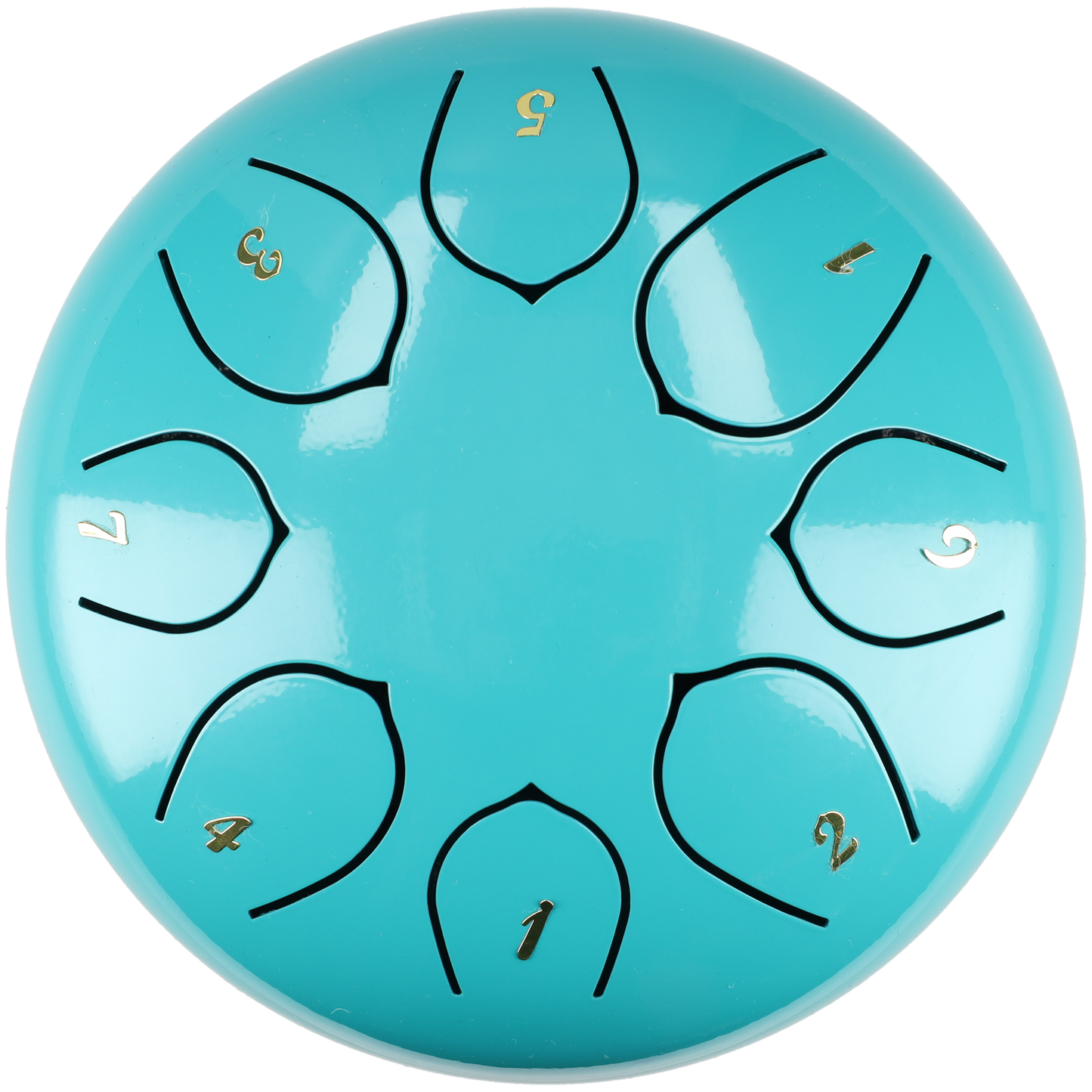 Handpan klankschaal met 8 noten - Medium tongue drum - Regen drum - 15.24 CM / 6 inch diameter - Turquoise